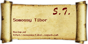 Somossy Tibor névjegykártya